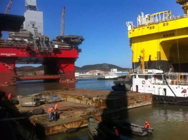 煙臺(tái)中集來(lái)福士船廠設(shè)備安裝